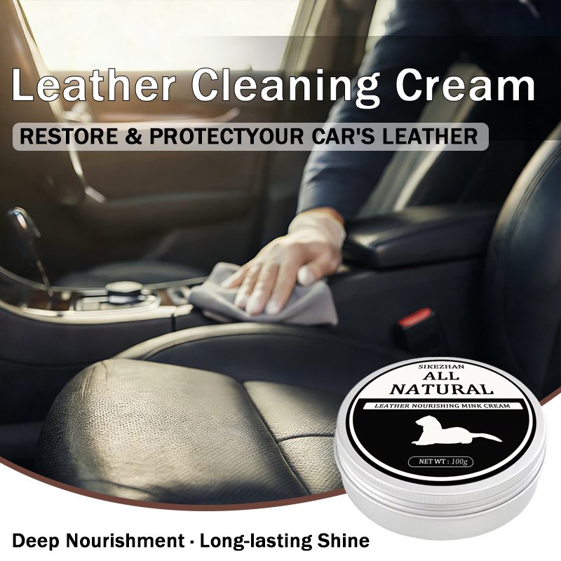 Leather Cleaner Interior - น้ำยาบำรุงหนังน้ำมันมิงค์ธรรมชาติ 100 กรัม แบบกันน้ำ บำรุงล้ำลึก สำหรับเบาะรถยนต์